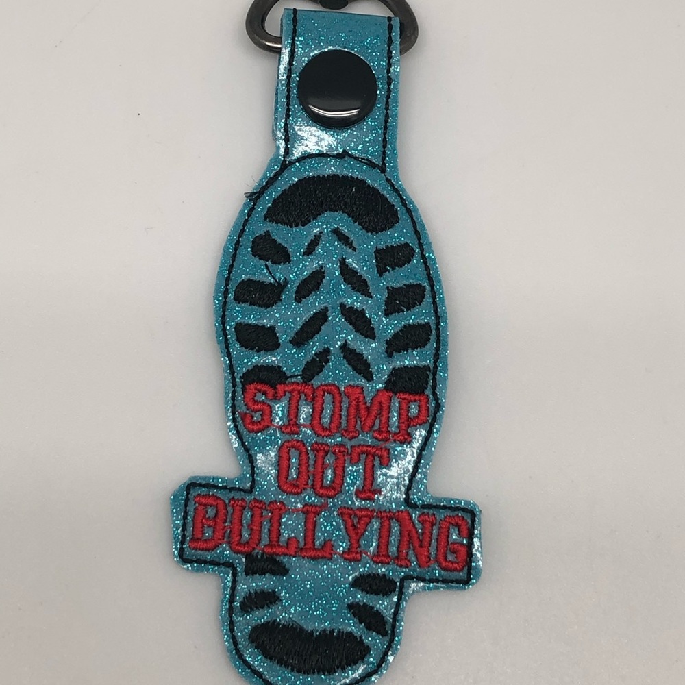Stomp on Bullying Key Fob Bag Tag